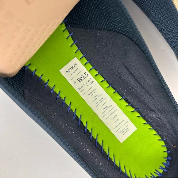 Rothy’s The Almond Demi Mule Flats Navy Blue size 9.5 - Picture 5 of 6